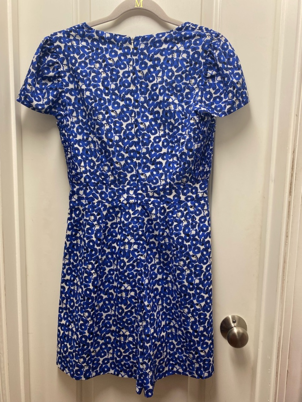 Anthropologie Blue and White Floral Print Romper - Leifnotes - Picture 4 of 6